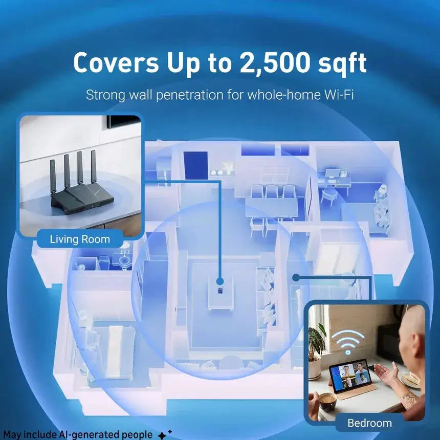 GL.iNet GL-BE6500 (Flint 3e) Dual-band WiFi 7 Home Router for Gaming Wireless Internet Router 5× 2.5G Ports Robust VPN Capabilities,Parental Controls, USB3.0 Qualcomm Quad-core 1.5 GHz, Supports ADGuard Home,OpenVPN,WireGuar