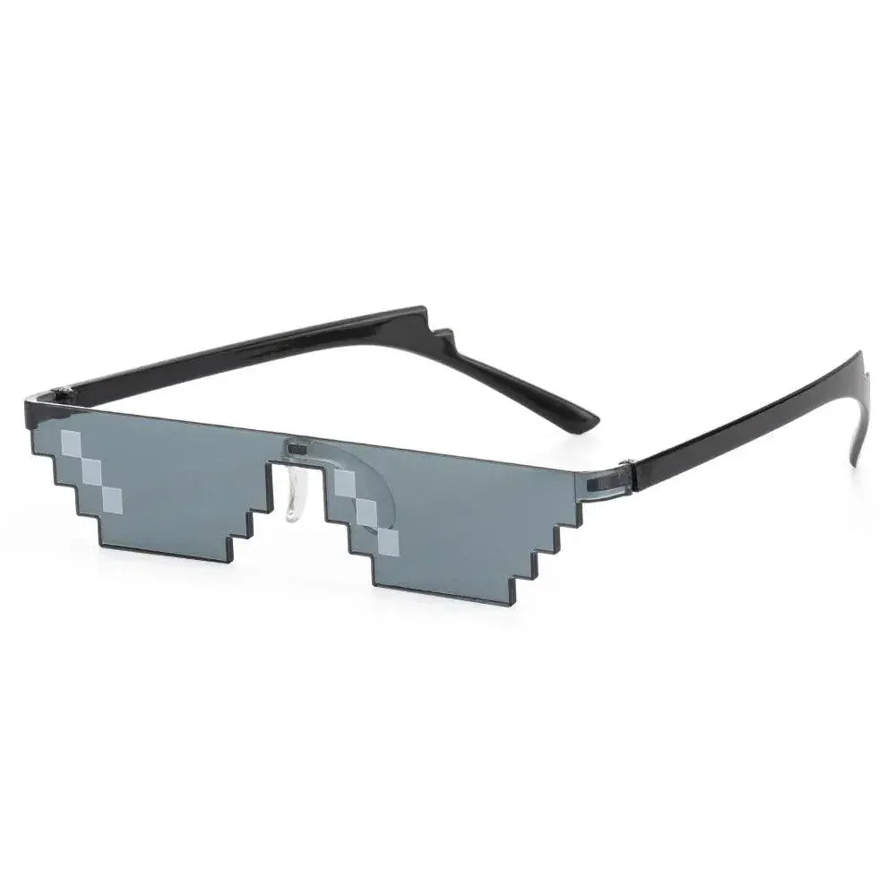 Funny Pixelated Mosaic Sunglasses for Gamers Shades