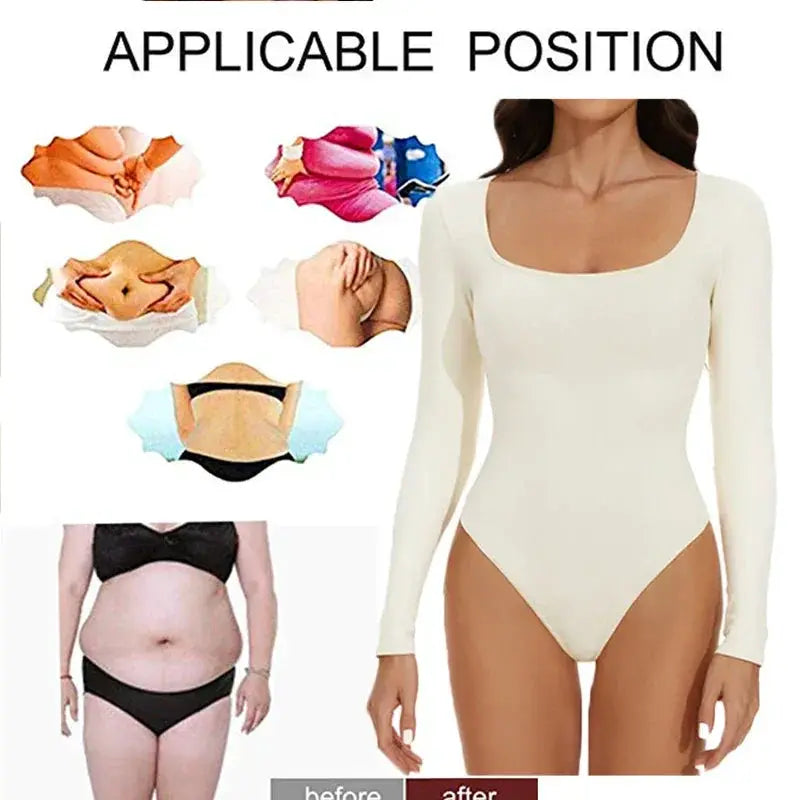 GUUDIA Womens Seamless Tummy Control Bodysuit Open Crotch