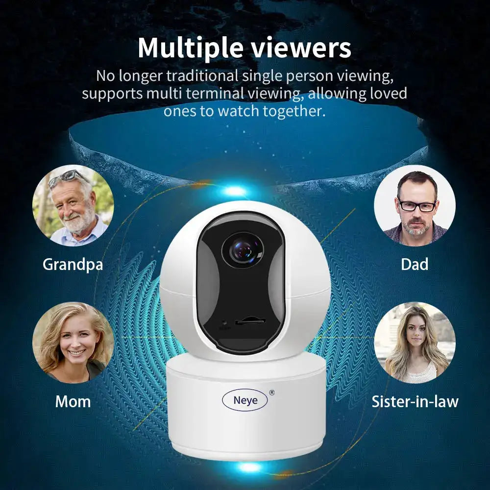 Neye 8MP 4K PTZ WiFi Security Camera Home Indoor 10X Digital Zoom Camera AI Automatic Tracking CCTV Baby Monitor