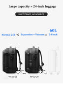 Men Travel Backpack Vacuum Compression 17 Inch Laptop Backpack