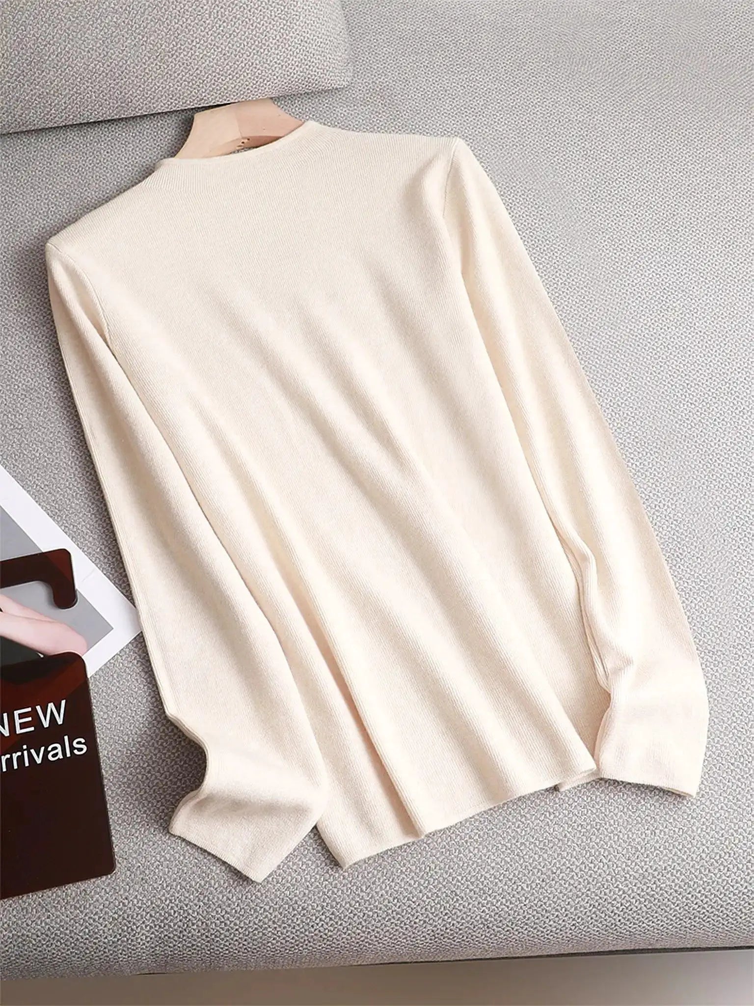 Elegant Mock Neck Pullover Sweater With Spandex Cotton Blend