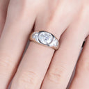 Men's Carat Moissanite Silver Ring