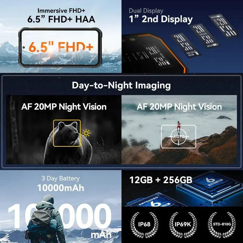 B2 IIIF150 Rugged Smartphone 48MP Camera Outdoor Durable