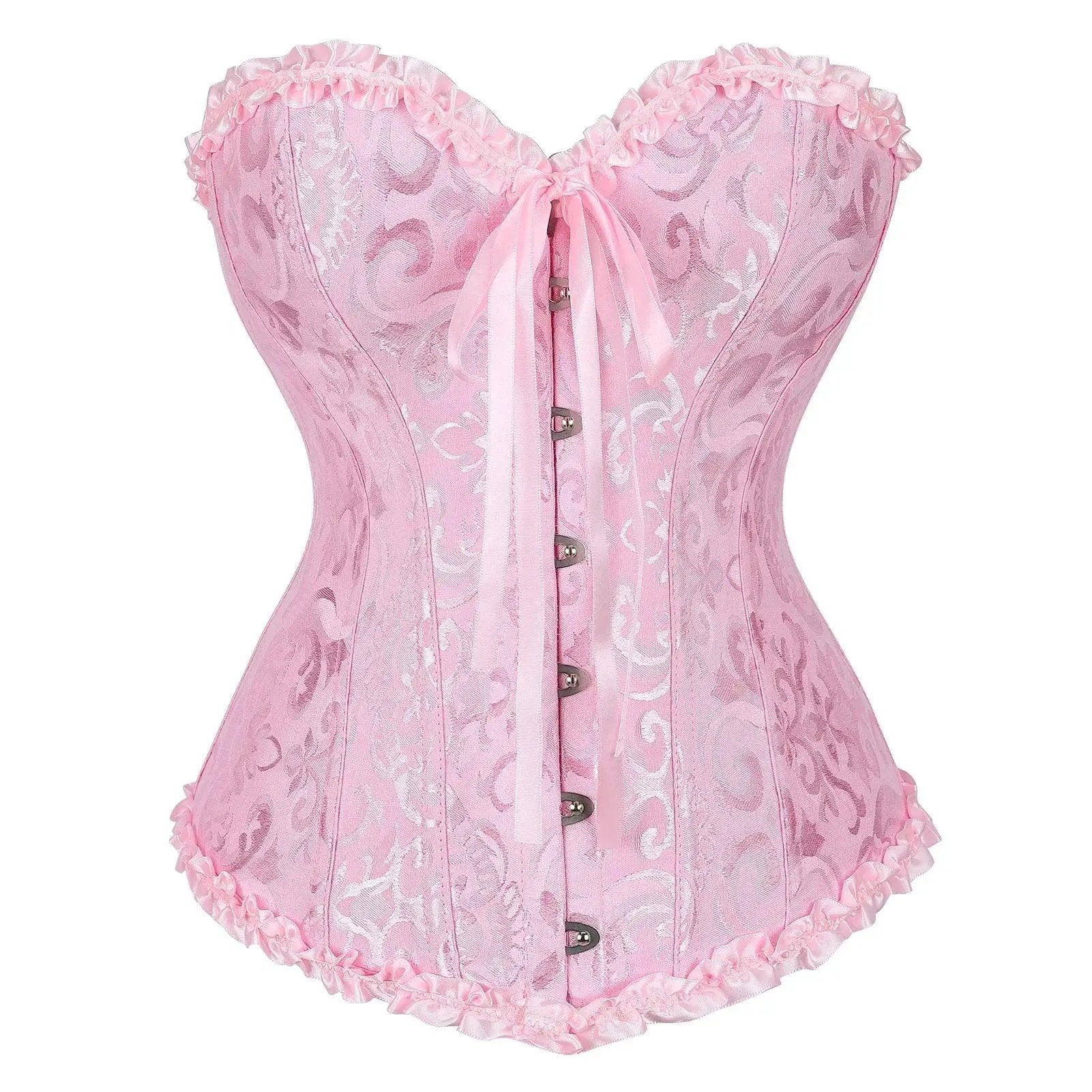 Victorian Lace Up Corset Bustier For Women Shapewear