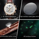 Classic Automatic Men Watch Leather
