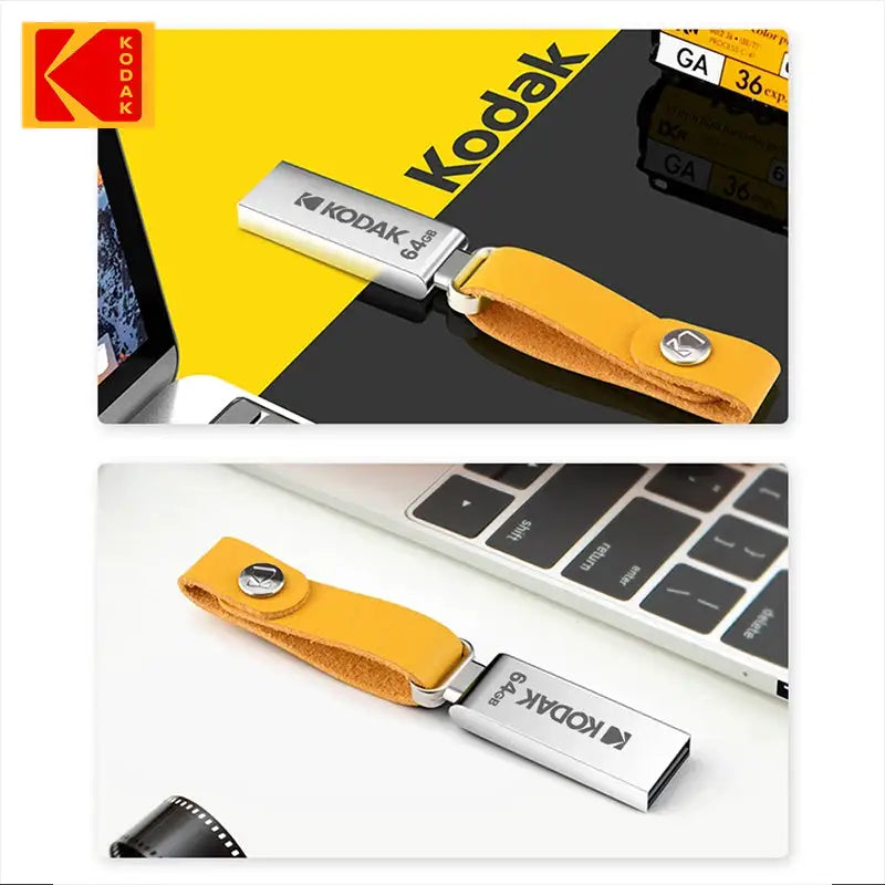 10pcs/lot Metal KODAK USB 2.0 PenDrive 32GB 64GB 128GB K122 USB Flash Drive Memory Disk U Stick Wholesale