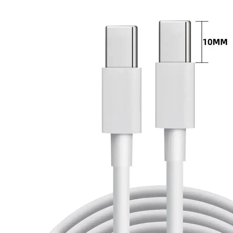 PD30W Type C To Dual Type C 10mm Long Tip Fast Charging Data Cable For iPhone 15/16 Samsung Huawei Xiaomi Quick USB-C Cord Wire