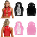 Bold Gothic Steampunk Crop Top Clubwear