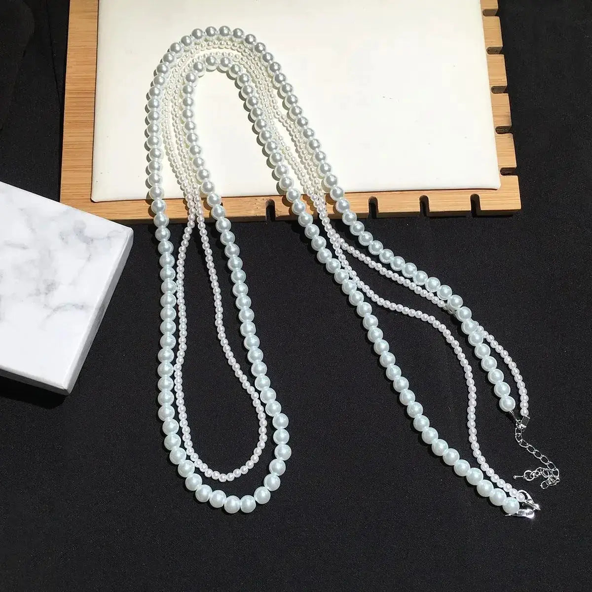 Luxury Double Layer Pearl Necklace Elegant Jewelry For Women