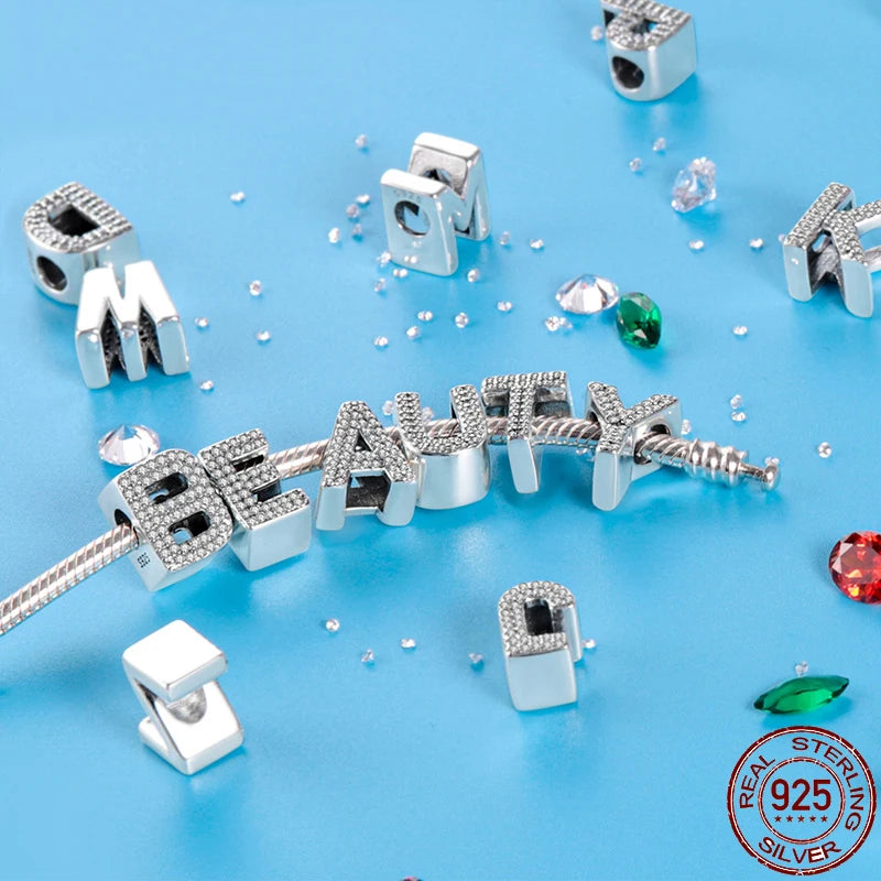 Qikaola Bracelet Charm Plata De