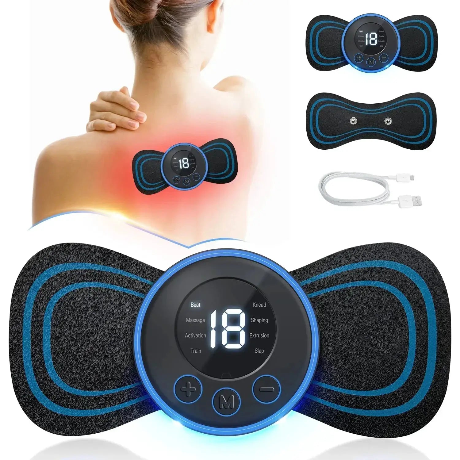 LCD EMS Neck Massager Stretcher For Muscle Relaxation