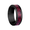 Fashion 8mm Red Beveled Edge Celtic Dragon Ring Men