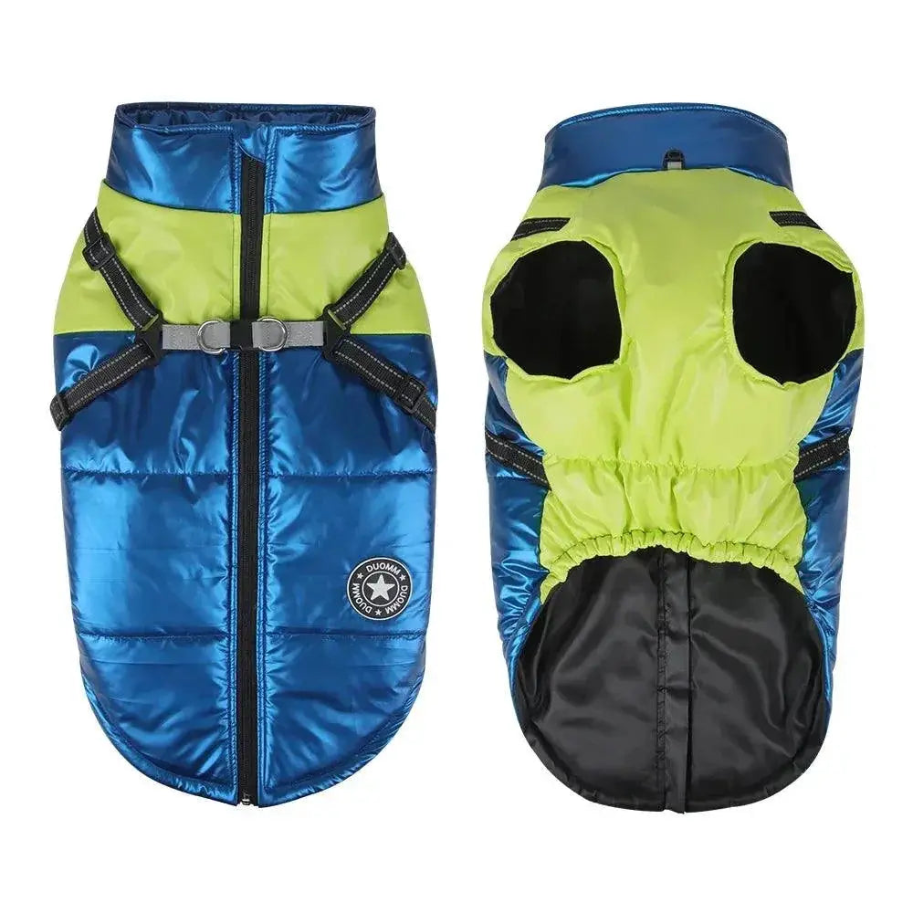 Winter Dog Jacket With Harness Stylish Warm Coat For Dogs