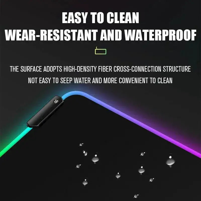 Luminous RGB Gaming Mouse Pad With LED Lights For Setup