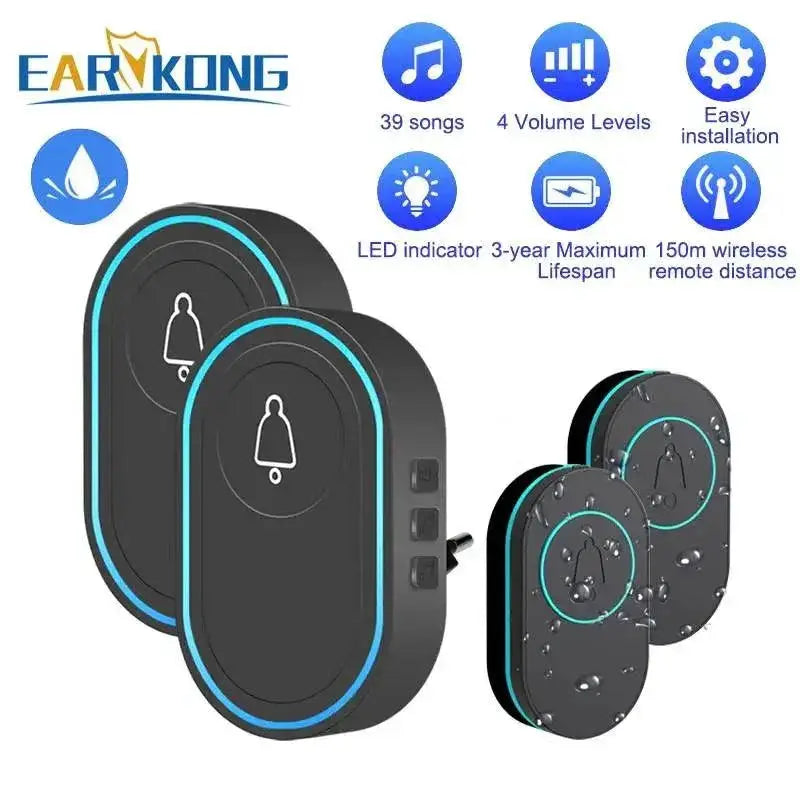 Secure Doorbell for Industrial Home Use — 1receiver 2button C
