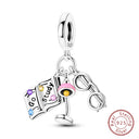 Sterling Silver Luggage Earth Camera