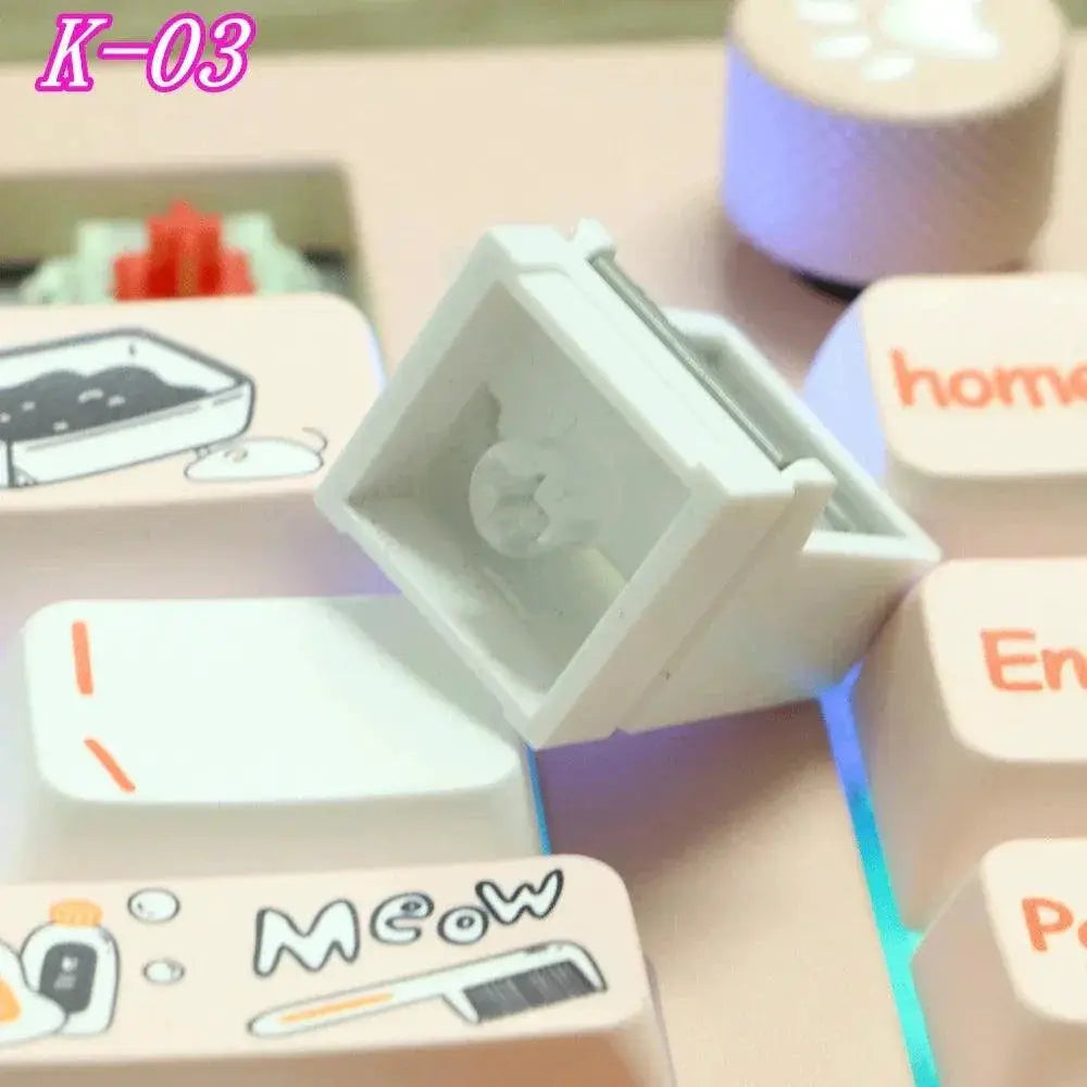 Custom Cute Cat Design Keycaps For Mechanical Keyboards
