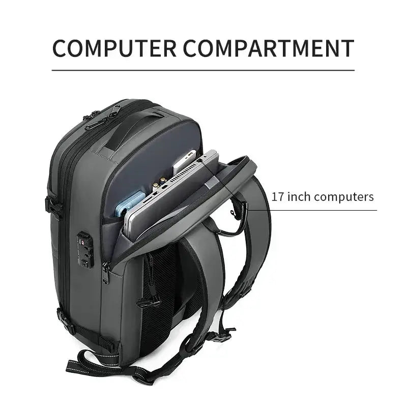 Men Travel Laptop Backpack Vacuum Compression 17 Inch