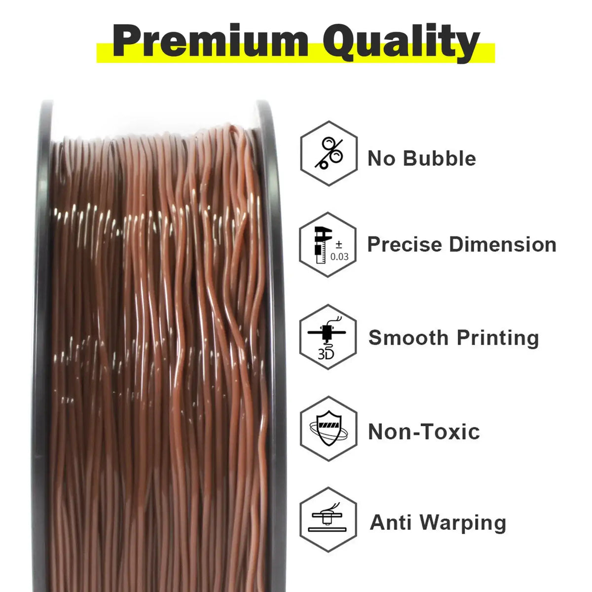 Geeetech Tpu Filament Impact Resistant — Transparent Golden Germany — product view 4