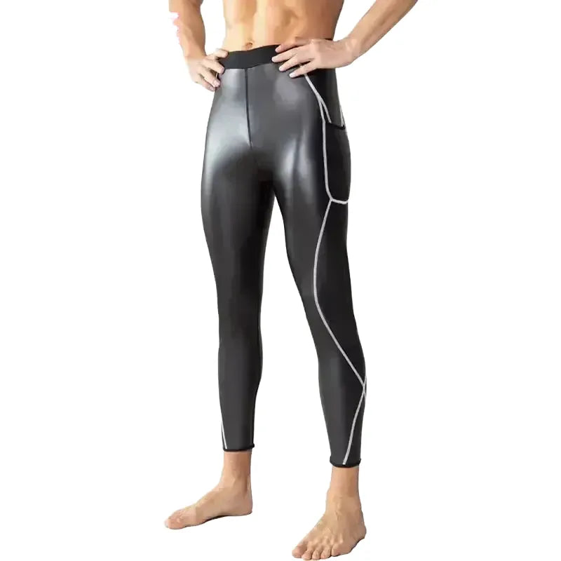 Posture Support Leather Pants for Men — product view 1