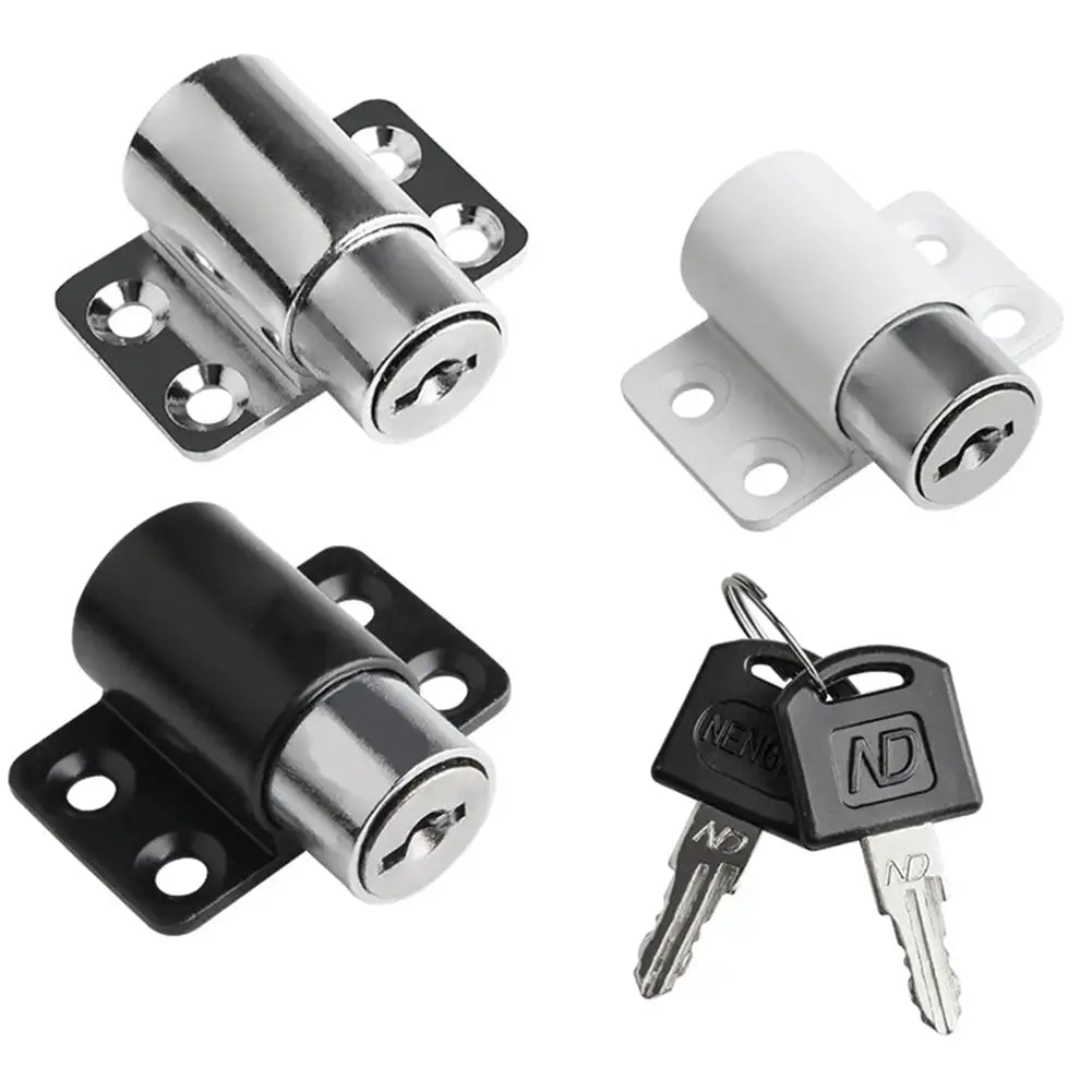 2 Keys 1 Set Sliding Door Window Locks with Baby Child Safety Protection Antitheft Aluminum Alloy Door Security Lock Catches