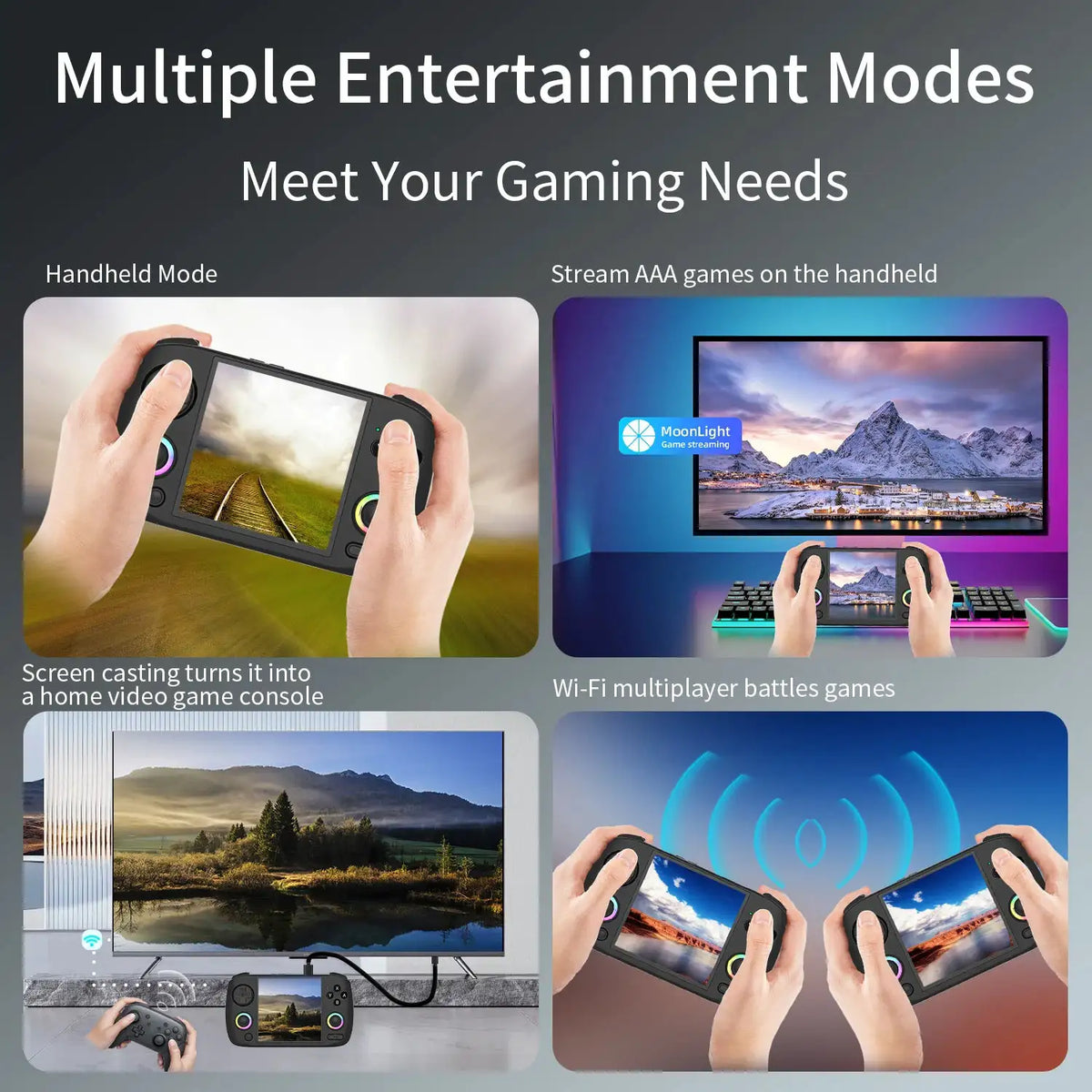 Anbernic RG CubeXX Retro Handheld Game Console 3.95" IPS 720*720 Screen Linux 64bit 3800mAh Supports 5G WiFi Streaming HD TV Out