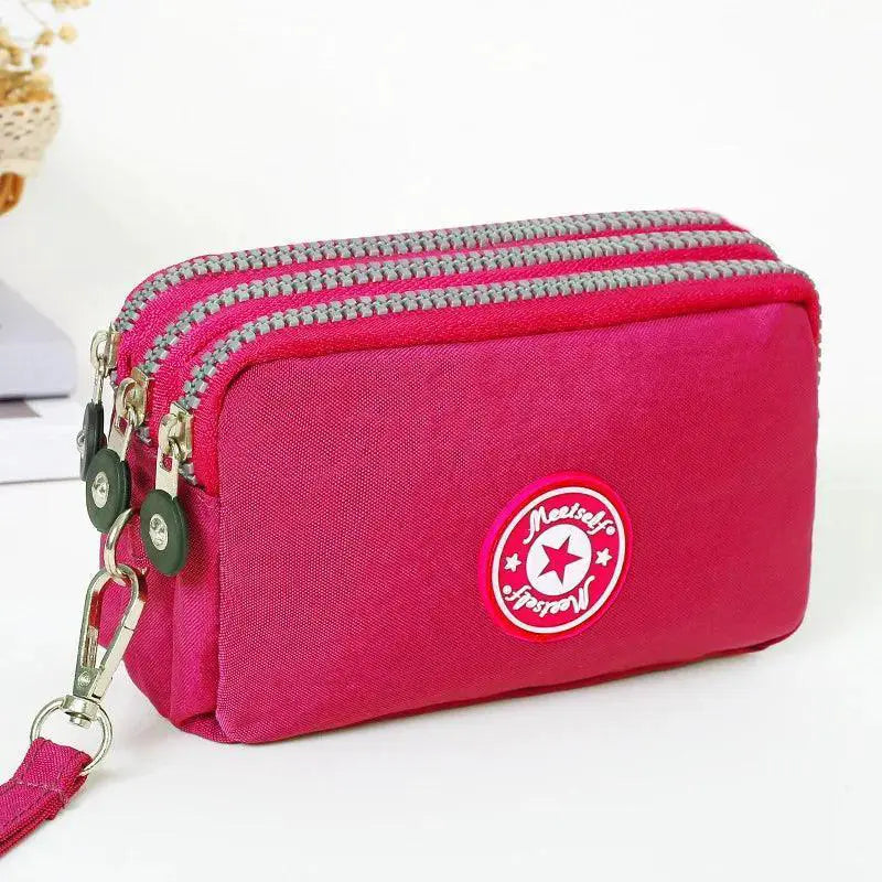 Chic Three Layer Zipper Handbag For Organizing Essentials