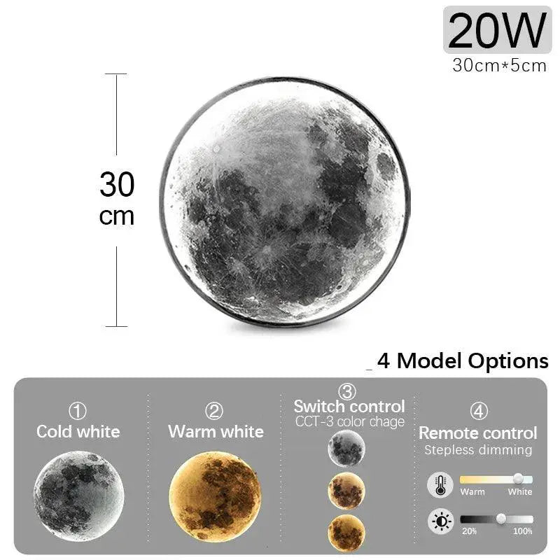 Dimmable LED Moonlight Ceiling Fixture For Modern Decor