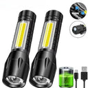 Mini Cob Flashlight - Rechargeable Pocket Torch