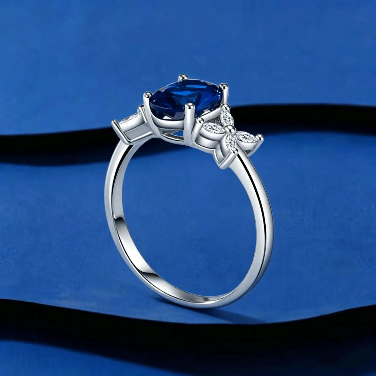 Genuine Silver Moissanite Cocktail Ring — product image 3