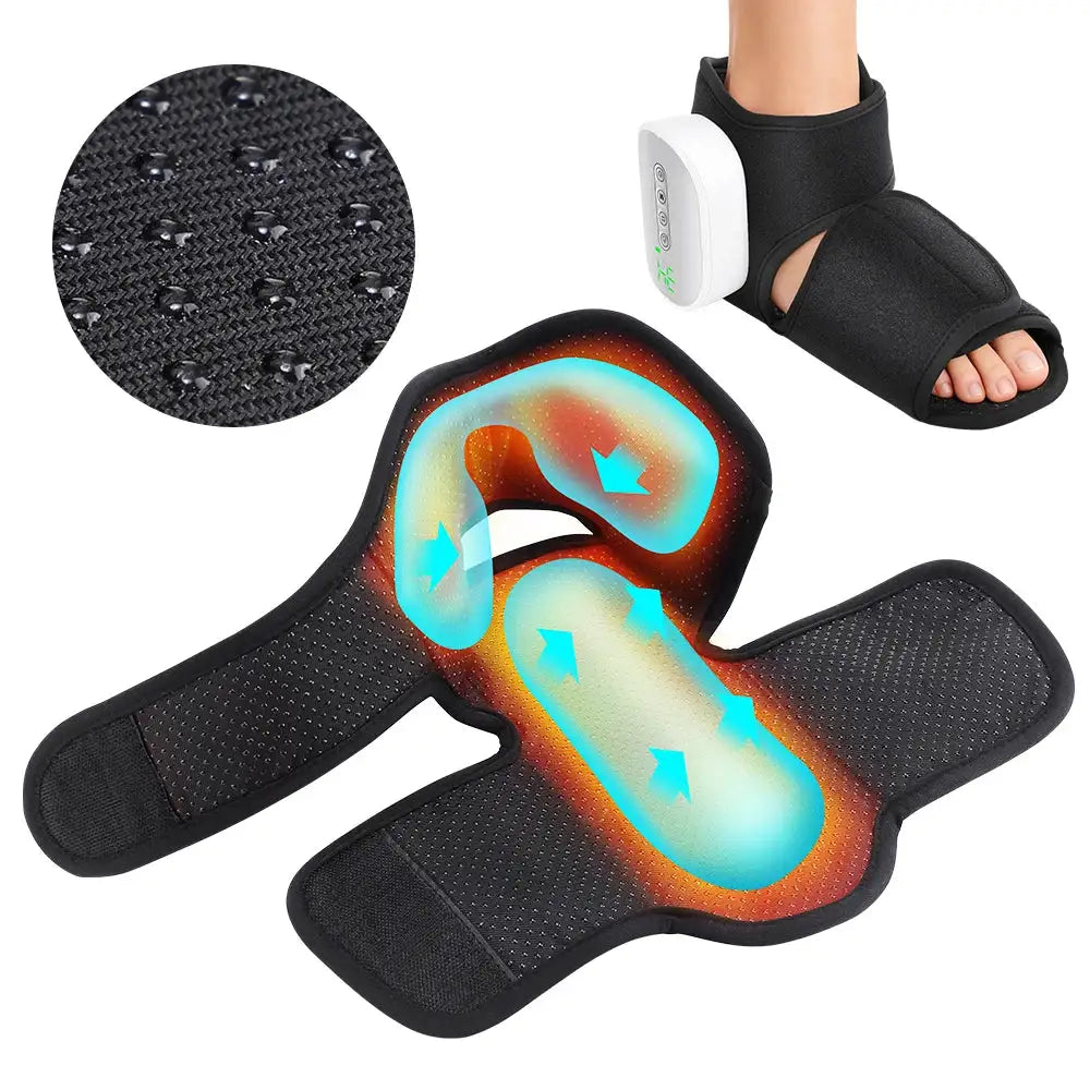 Cordless Electric Heating Foot&Ankle Massager with Airbag Kneading Relaxation Lifting Hot Compress Portable Foot Ankle Brace