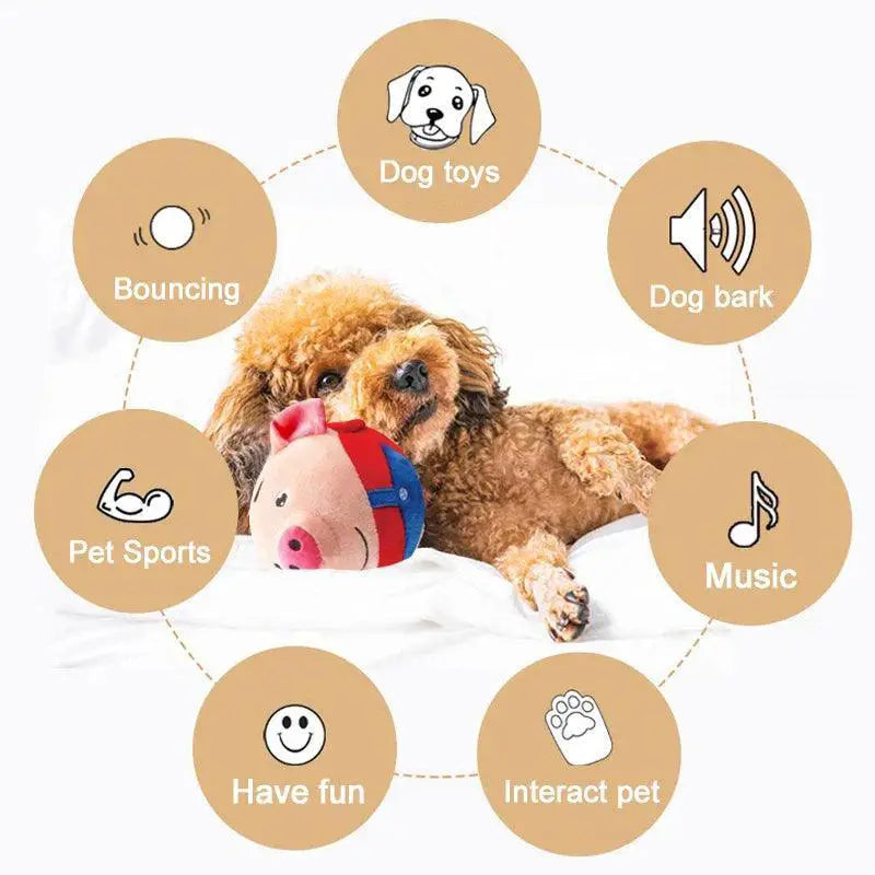 Interactive Talking Plush Dog Ball Fun Toy Happy Pets