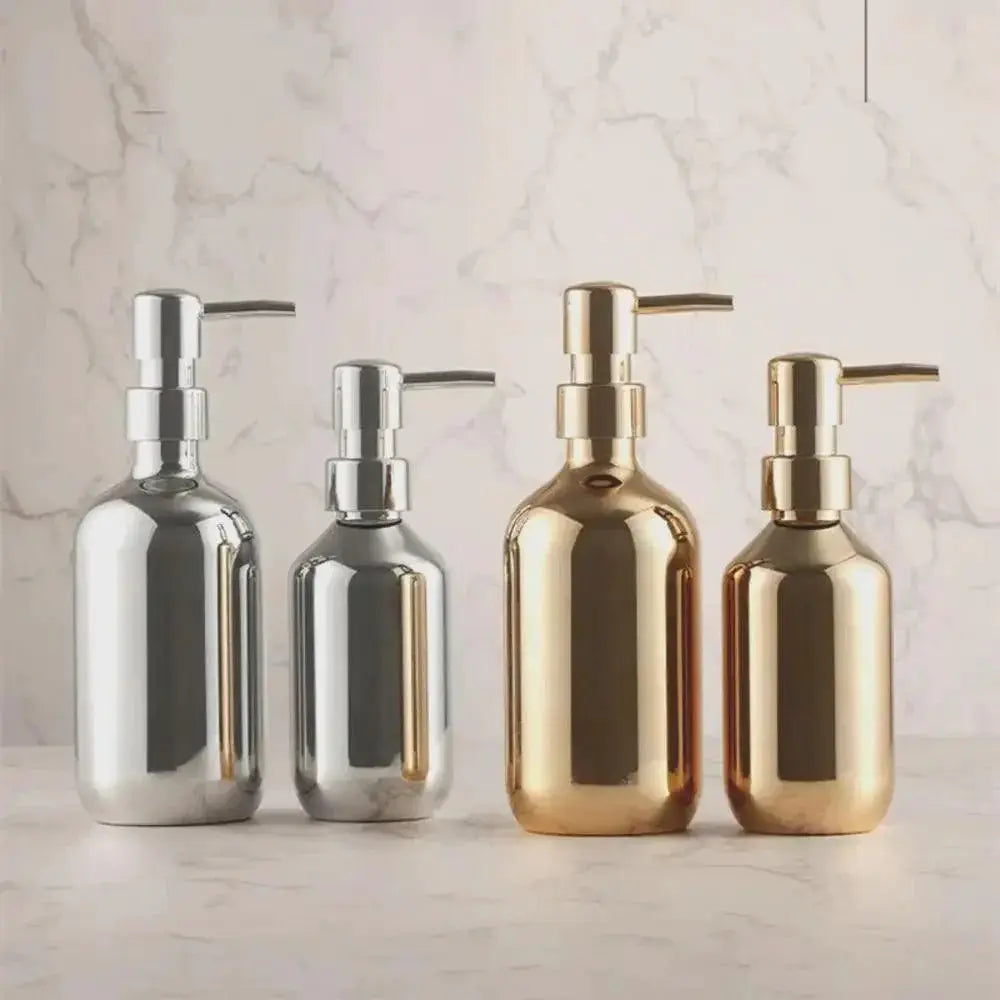 Electroplated PET Shampoo Dispenser With Press Type Lotion