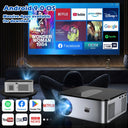 4K Android LED Projector 18000 Lumens WiFi Bluetooth Auto Keystone