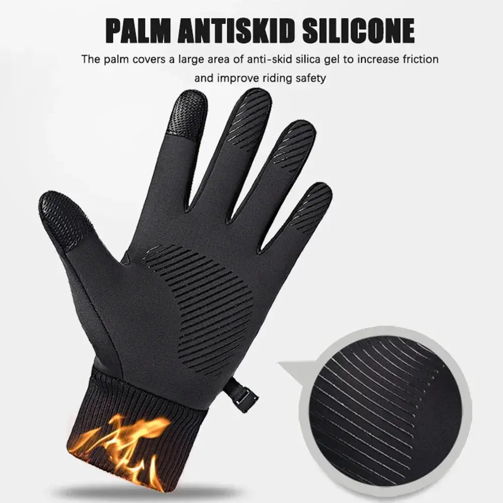 Winter Waterproof Mens Gloves Touchscreen Windproof Non Slip
