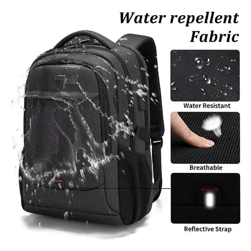 Men's 17.3 Inch Laptop Backpack Large Capacity Travel Bag
