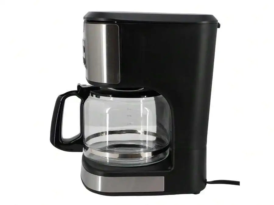 Programmable Coffee Maker In Black With Stainless Steel Accents — product view 3