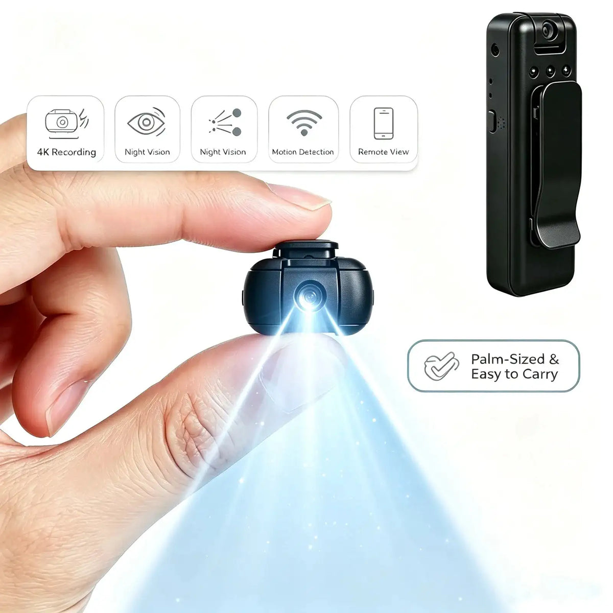 Portable Mini Body Camera Recorder, HD Wearable Video 1080P Vision — product view 5