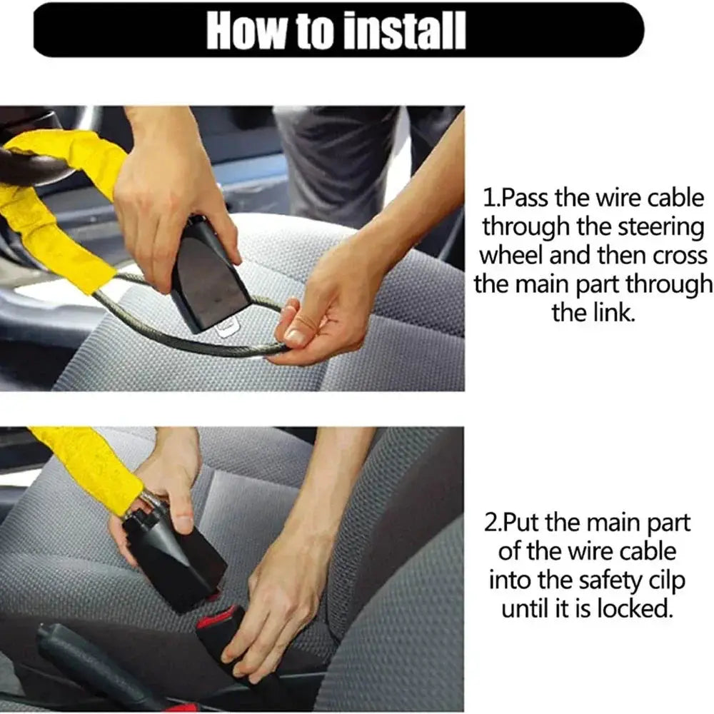 Car Steering Wheel Lock Anti Theft Device Easy Installation - OurLum.com