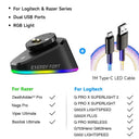 RGB Gaming Mouse Dock - Qi Fast Charge