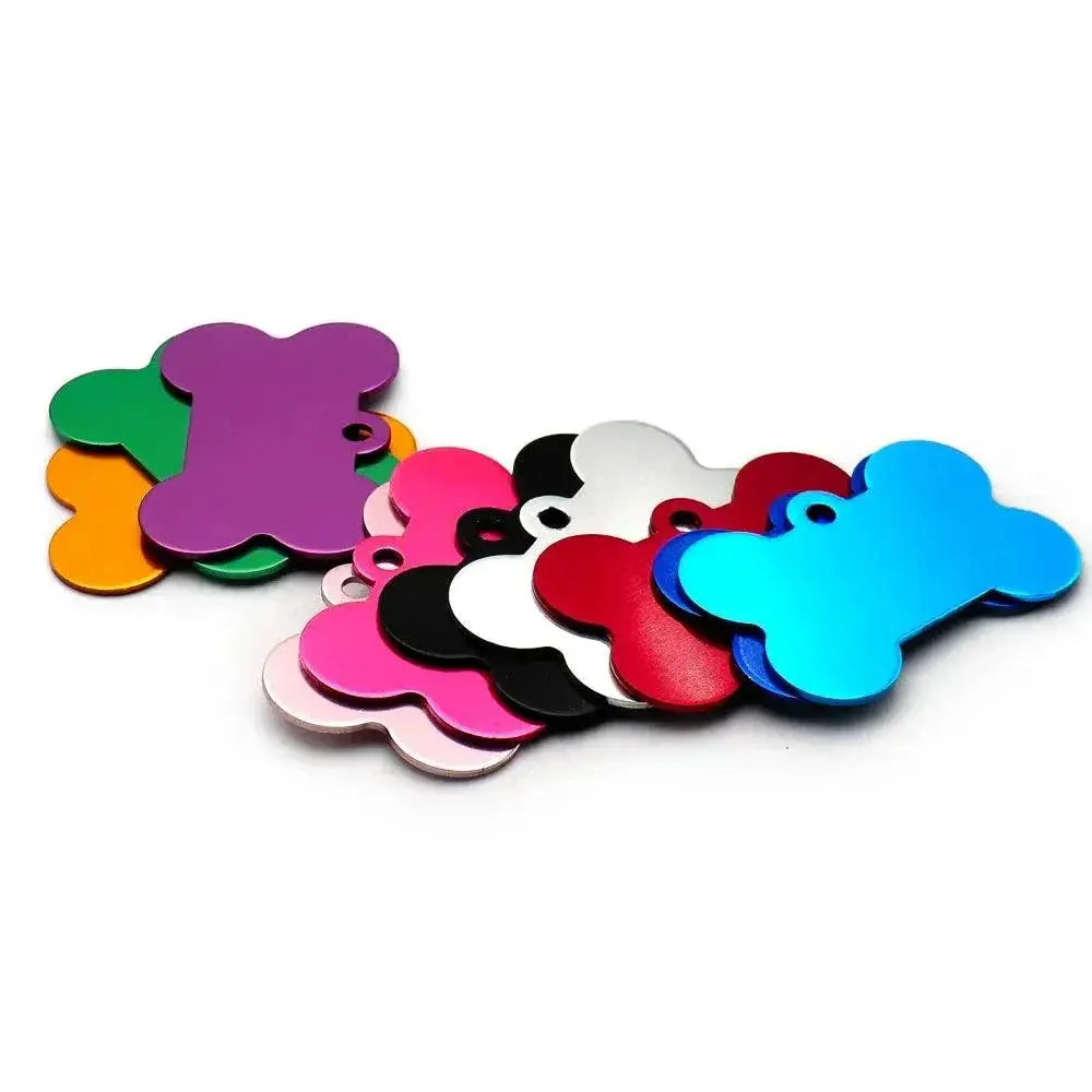 Bone Dog ID Tag Collars Personalized Aluminum Pet Tags