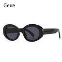Luxury Vintage Oval Sunglasses for Women with UV Protection