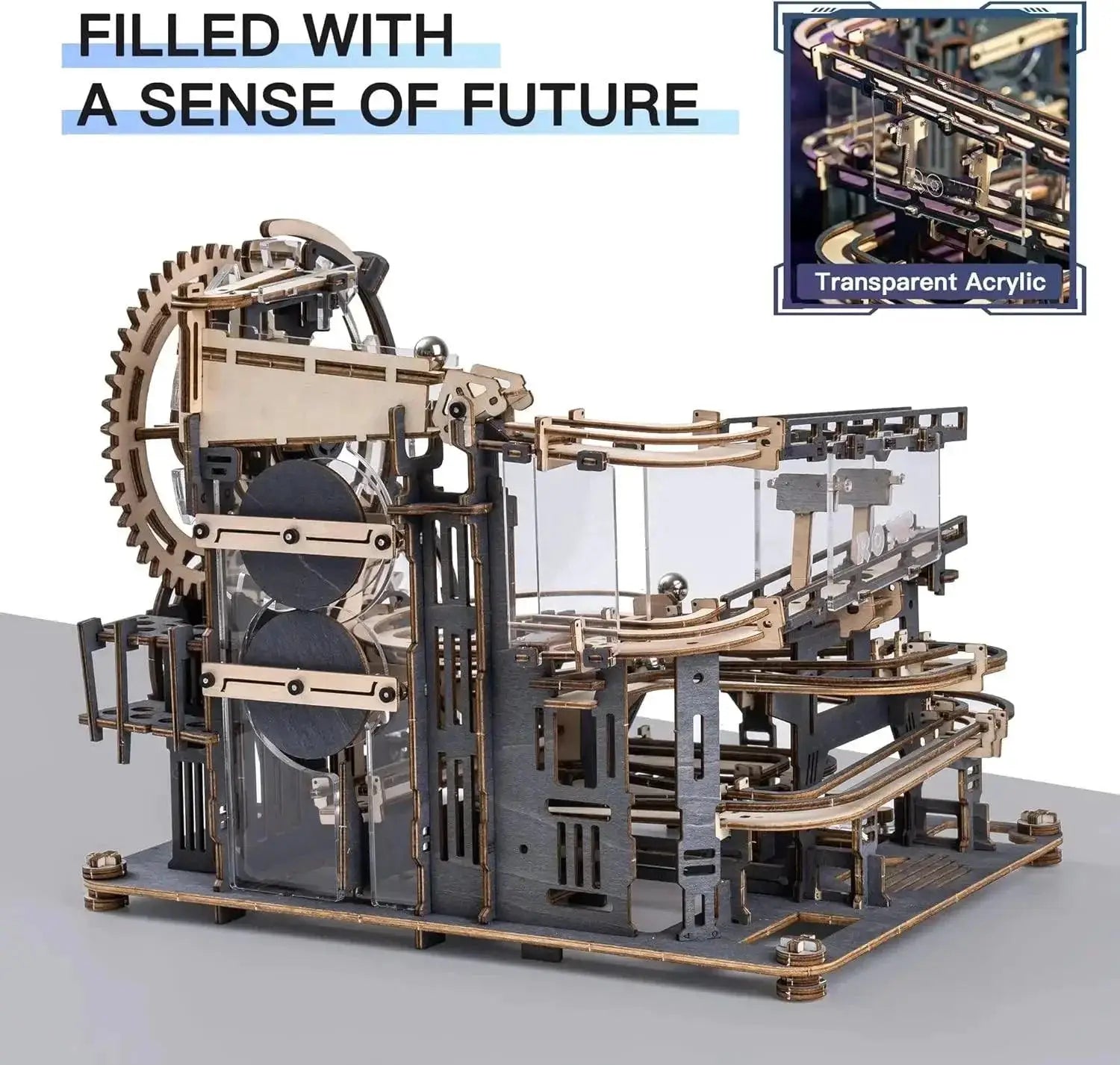 Robotime ROKR Marble Run 3D Wooden Puzzle Kit Educational - OurLum.com