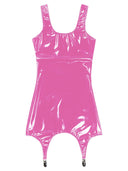 Bold Wetlook Tank Dress for Clubgoers
