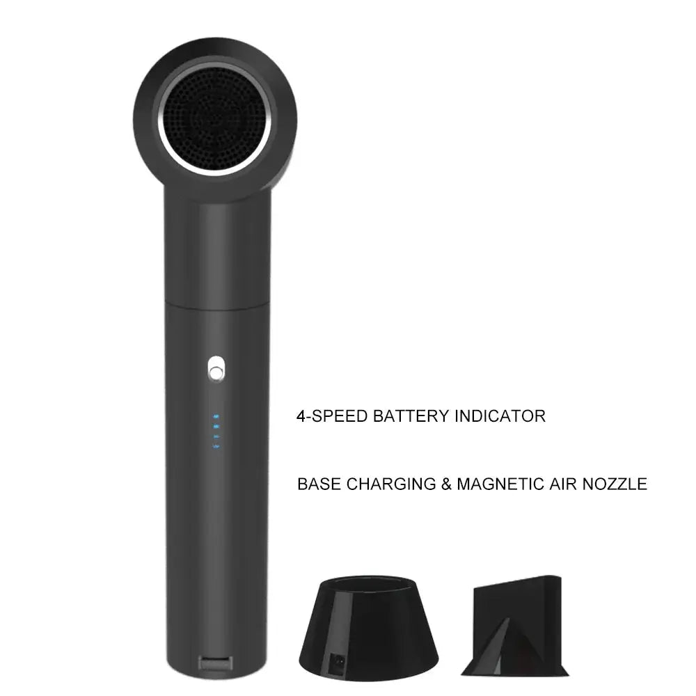 Cordless Hair Dryer Portable Hot Wind Natural Air Adjustment