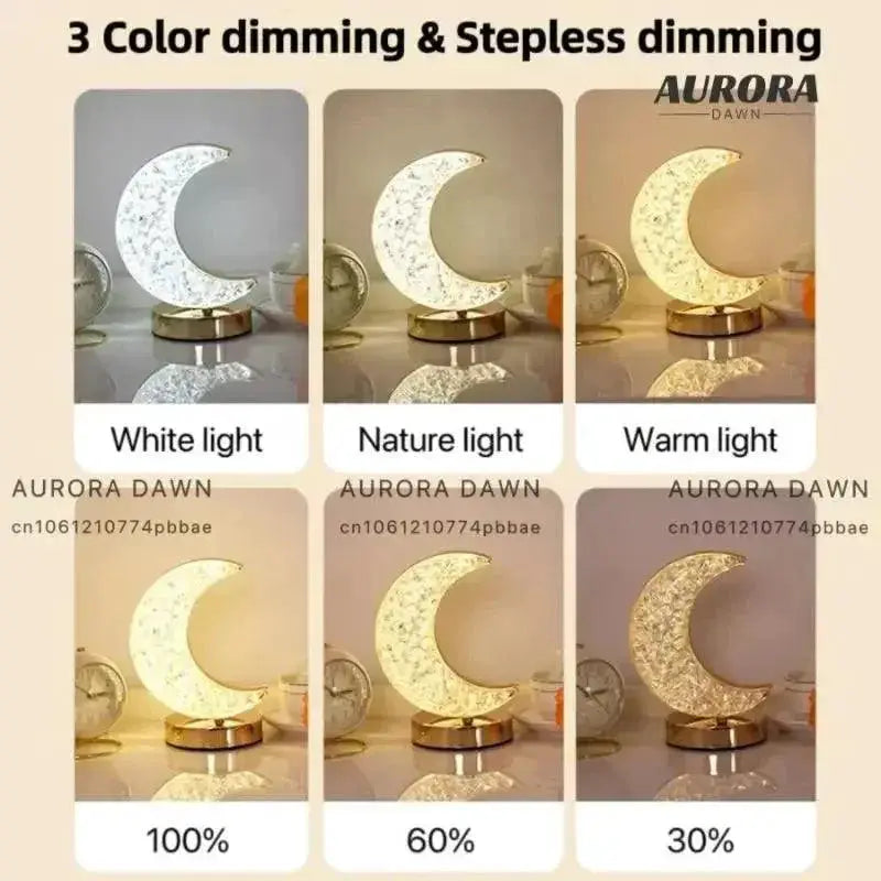 Moon Lamp 3D LED Night Light USB Rechargeable Decor