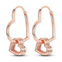 Silver Plated Earrings Rose Gold