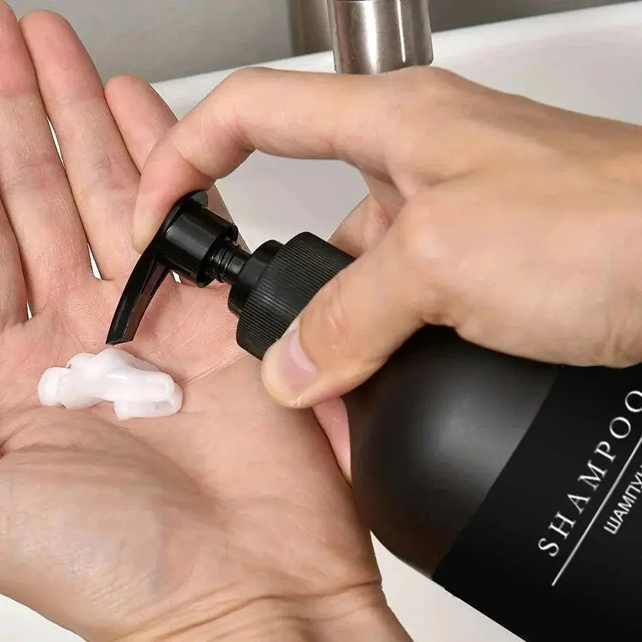 Modern Black Soap Dispenser 500ml Refillable Bath Accessory