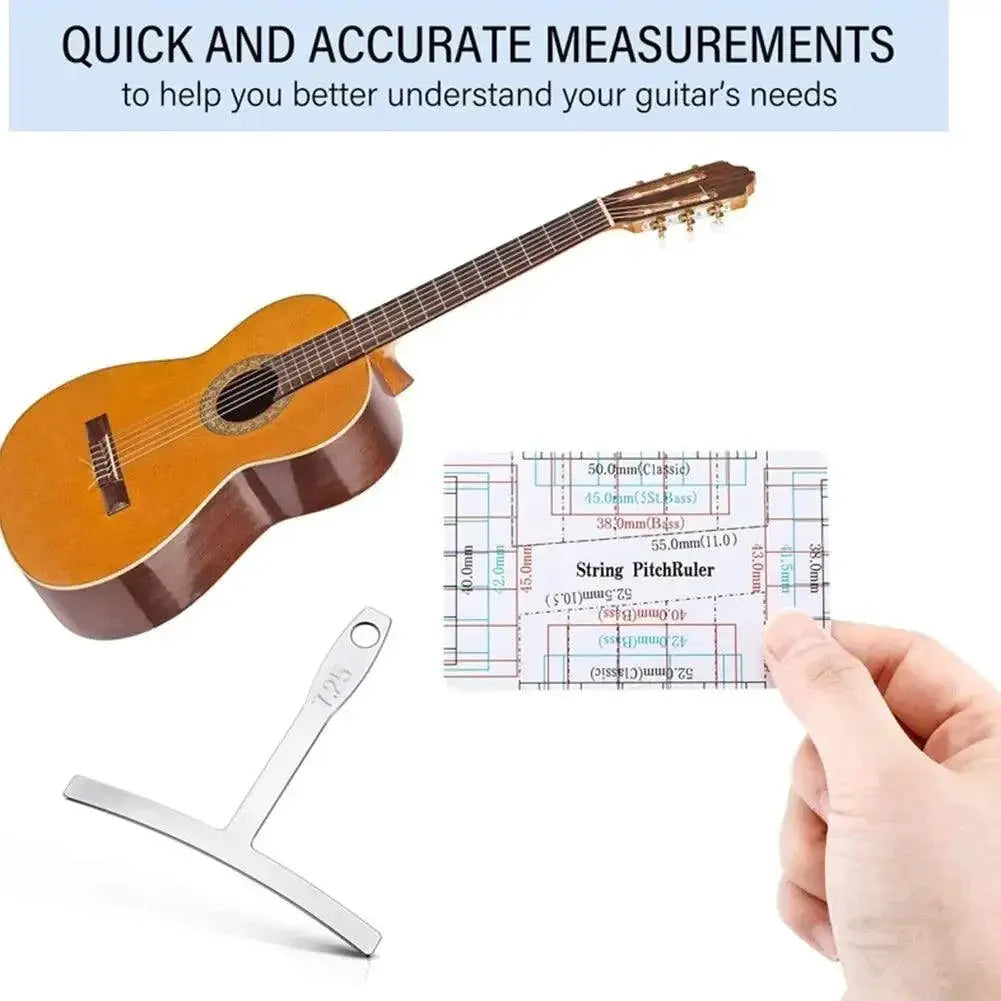 Guitar Steel String Gauge Ruler and Radius Gauge Tools